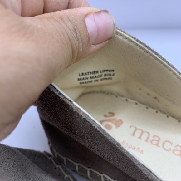 Macarena Flats Women's EU 40 US 9 Tan Suede Slip On Espadrille Shoes - Picture 8 of 9